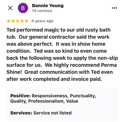 review of rusty old bathtub reglazed