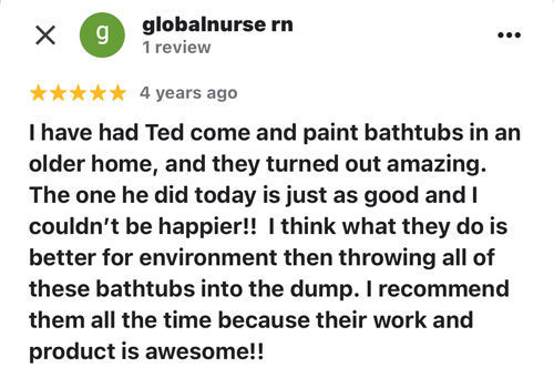 review of older home bathtubs refinished