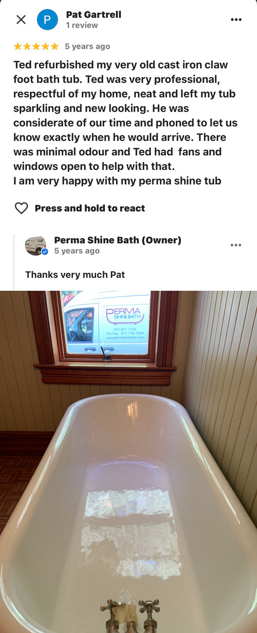 review of refinished cast iron bath tub